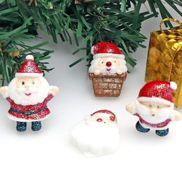 Christmas Decorations 10 Pcs Fairy Tale Characters Miniature Bearded Santa Resin Holiday Decoration Home Accessories Ornaments