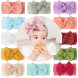 Hair Accessories Baby Hairwear Children Nylon Bowknot Band Girl Fashion Diadema Headband For Gilrs