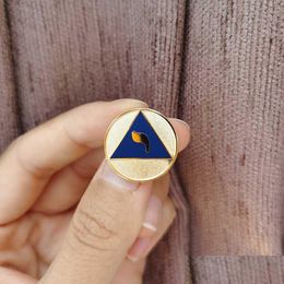 Pins Brooches 100Pcs 14Th Degree Masonry Lapel Pin Metal Badge Brooch Mason Enamel Pins Masonic Scottish Rite Yod Lodge Of Perfecti Dhtrf