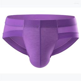 Underpants Men's Sexy Ice Silk Underwear Panties Homewear Breathable Comfortable Summer Male Clothes Mens