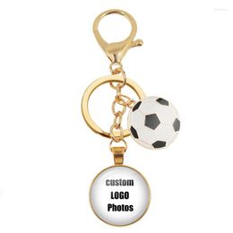 Keychains Football DIY Custom Personalised Po Keychain Favourite Star National Flag Gift For Lovers