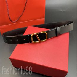 Metal buckle men belts designer v luxury belt simply solid color cintura valentines day christmas presents 2.5cm retro designer leather belts for women YD016 B23