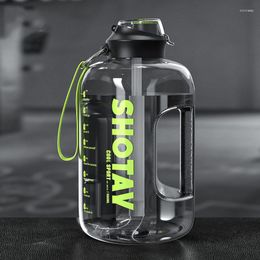 Water Bottles 1.5 2 2.5 Litre BPA FREE Sport Bottle Kettle 1 Gallon Large Capacity With Straw Drink Waterbottle GYM Cup