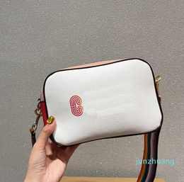 Camera Bag Women designer bags Rainbow shoulder bags crossbody High Quality Messenger Classic Atmospheric Wide Shoulder Belt Design Cross 01 220805