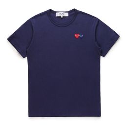 Designer TEE Men's T-Shirts Play Com des Garcons Camouflage Double Hearts T Shirt Size Medium Blue New