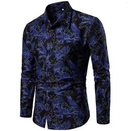 Men's T Shirts Regular-fit Long-sleeved Slim Casual Solid Street Wear Blouse Tops For Spring Autumn Geometric Art 3d Digital Print