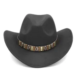Women Men's Western Cowboy Riding Hat Cowgirl Cap Stiff Wide Brim Costume Hat for Party Birthday
