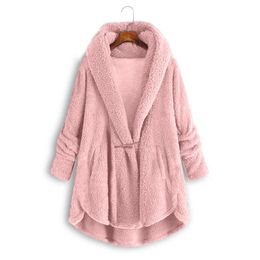 Женская меховая искусственная элегантная пальто Женщины хорошая осень зима теплый мягкий пиджак Женская плюшевая верхняя крыло повседневная верхняя одежда#J31