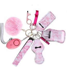 Safety Self Defence Keychain Set for Women Girl Personal Alarm Mini Product Multi Genshin Impact Accessories Emo Christmas Gift H1250S