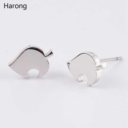 Charm 3 / Colors Animal Crossing Copper Quality Earrings Leaves Small Cute Stud Earrings Female Jewelry Wedding Party Accessories G230307