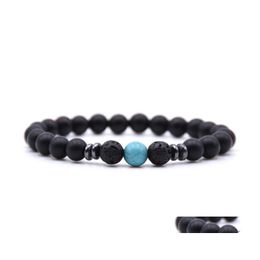 Beaded Strands Lava Agate Beads Bracelet Elastic Healing Relief Products Drop Delivery Jewellery Bracelets Dhyre