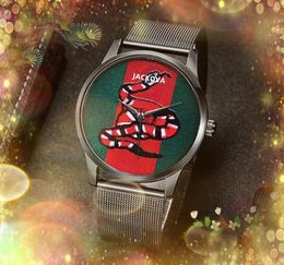 Fashion Famous brand watches men bee snake tiger pattern auto date quartz movement nylon fabric leather belt diamonds elegant Simple Luxury wristwatches gifts