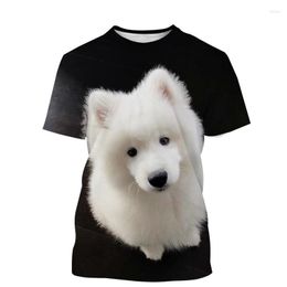 Men's T Shirts Summer 3d Printing Cute Animal Dog Men's And Women's Children's Casual T-shirt Samoan Pattern Breathable