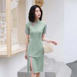 Ethnic Clothing Oriental Style Plaid Modern Cheongsam China Long Dresses Qi Pao Women Chinese Traditional Orientale Daily Dress Qipao