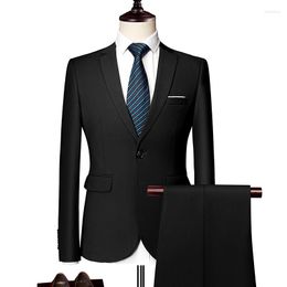 Men's Suits Tuxedo Groom For Men Wedding Two-piece Black Suit Multi-color Business Slim Fit