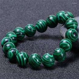 Strand Charm Unisex Yoga Beaded Bracelet High Quality Natural Malachite Stone Beads Universe Rosary For Women Men Jewelry Gift