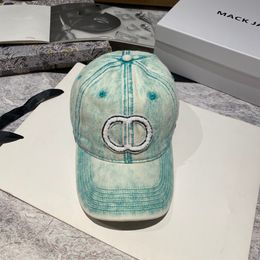 24Ss Chanells Hat Denim Material Summer Designer Ball Cap Couple Holiday Travel Wool Circle Embroidery Casquette 730