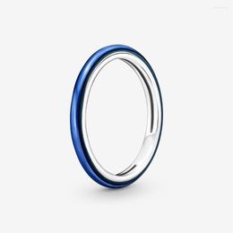 Cluster Rings 2023 ME Electric Blue Ring 925 Sterling Silver For Women Engagement Anniversary DIY Jewelry Christmas