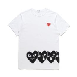 Designer TEE Men's T-Shirts Com Des Garcons PLAY Big Black Hearts White T-shirt Women tee