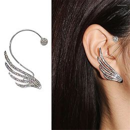 Backs Earrings D0LC Dainty Rhinestone Earring Angel Wing Wrap Crawler Ear Cuffs Climber Cuff For Women Fashion