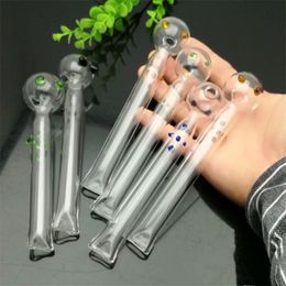 Smoking Pipes New Coloured Spotted Flat-mouthed Pipes Glass Bongs Glass