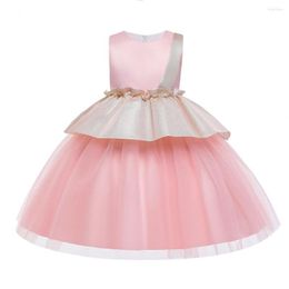 Girl Dresses Princess Dress Ceremony Short Pink Ballgown Prom Clothes Kids Evening Party Vestidos Flower Girls Performance