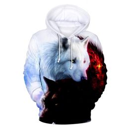 Men's Hoodies & Sweatshirts Sweatershirt 3D Autumn Blouse Long Winter Hooded Print Sleeve Top BlouseMen's