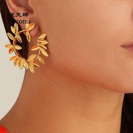 Stud Earrings Beautiful Flowers Gold Silver Colour High Quality Jewellery Gift For Women Ladies Drop 5851