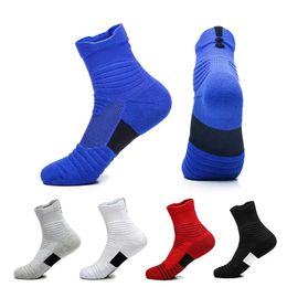 2023 5 Pairs Mens Athletic Crew Socks Basketball Cushioned Thick Sport Compression Socks Mid Tube Sock N1