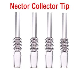 10mm 14mm 18mm Quartz Collector Tips Thick Drop Quartz Tester Straw Tube Tip for Mini NC Kits Smoking