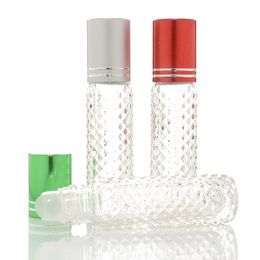 10ML Roll On Glass Bottles Portable Essential Oil Bottling Cosmetic Empty Bottle 8.4*2CM