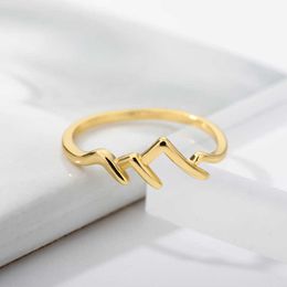 Band Rings Eachother Couple Jewelry Vintage Mountain Rings Snow Mountain Rings For Women Men Wedding Party Accessories Gift BFF AA230306