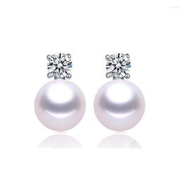 Dangle Earrings Stunning Ladies Nature 8-9mm White Freshwater Cultured Pearls Earring For Women Jewellery