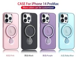 Case de soporte de pata de ring magnético 360 de rotación para iPhone 14 13 12 11 Pro Max Plus Slim Angel Shock -Protective Cover Protective