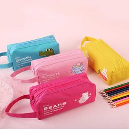 Pencil Bags Cute Pencil Case School Supplies Pencil Pouch Large Capacity Estuche Lapices Korean Stationery Trousse Pencil Cases For Girls J230306