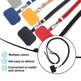 Cell Phone Straps Charms Universal Crossbody Patch Lanyards Mobile Strap Lanyard Nylon Soft Rope Hanging Cord Holder