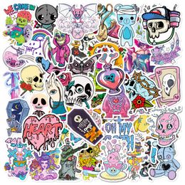 100Pcs-Pack Cartoon Gothic Stickers for Kids Wholesale Vinyl Sticker Waterproof Laptops Car Scrapbooking Water Bottle Guitar Box Skateboard JDM Luggage Decal