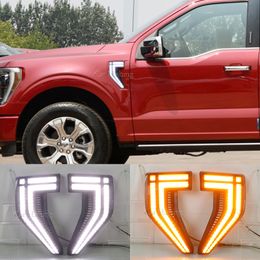 1 Set Side Wing lamp For Ford F-150 F150 Raptor 2021 2022 Front Side Fender Light LED Daytime Running Light DRL Daylight Fog Lamp