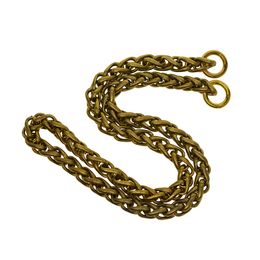 Key Rings viking Punk biker Fine solid brass 6 mm thick Itlay Basket snake chain necklace wallet jean FOB keychains chain DIY