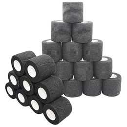 Elbow Knee Pads 1248 Rolls Self Adhesive Bandage Athletic Elastic First Aid Tape for Sports Injuries Recovery Pet Vet Wrap 1234 Inchx5 Yards 230307