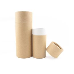 10/20/30/50/100ml Eco Friendly Cardboard Deodorant Tube Paper Cardboard Cosmetic Tube Round Paper Box LX3134