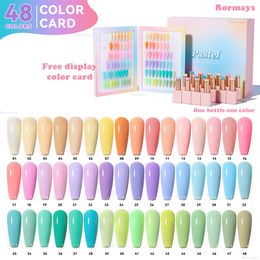 Rormays 15ml Gel Nail Polish Set Salon Professional Nail Supplies Set Acrylic Macaron Colour UV Gel Lamp UV Led Gel Varnish Wholesale Factory