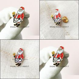 Pins Brooches 50Pcs Master Apron Lapel Pin Santa Masonic Christmas Badge Mason Cartoon Xmas Men Custom Enamel Metal Pins Brooch Dro Dhlpk