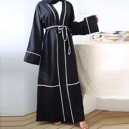 Ethnic Clothing Abaya Dubai Kaftan Islam Kimono Cardigan Hijab Muslim Maxi Dress Oman Turkish Islamic Abayas For Women Ramadan CaftanEthnic