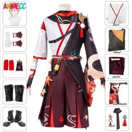 Anime Costumes Animecc Game Genshin Impact Kiryu Kazuha Battle Suit Kaedehara Wanye Uniform Wig Cosplay Come Halloween Party Men 2021 New Z0301