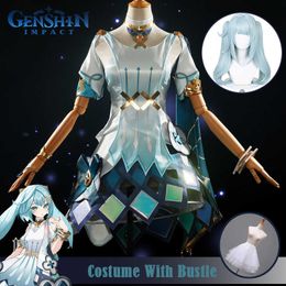 Anime Costumes Faruzan Cosplay Come Wig Game Genshin Impact Wig Dress Bustle Bracelet Uniform Sumeru Akademiya Haravatat Hairpin Accessories Z0301