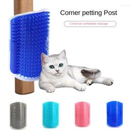 Cat Toys Pet Corner Hair Rubbing Device Massage Brush Scratching Comb Detachable Removal Grooming Supplies