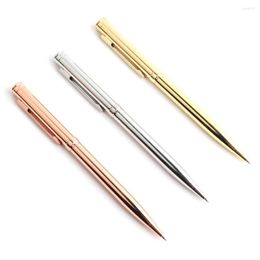 Pcs Office Ballpoint Pen Stainless Steel Material Rotating Style Ball Pens For School Supplies Stationery