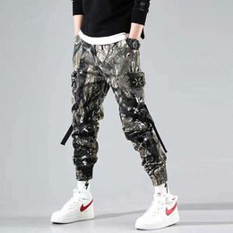 Men's Pants 2020 Men Streetwear Pants Multi Pockets Cargo Pants Harem Hip Hop Casual Male Track Pants Joggers Trousers Fashion Harajuku Pant Z0306