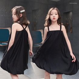 Men's Hoodies Girls Clothes Drawstring Pocket Dresses Solid Colour Suspender Kkirt Princess Dress